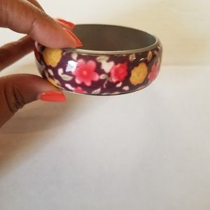 Flowered Bangle Bracelet